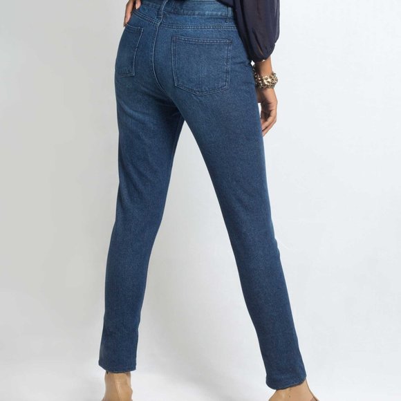 OLGYN Non Stretch Medium Blue Denim Pant Slim Fit - Picture 2 of 5